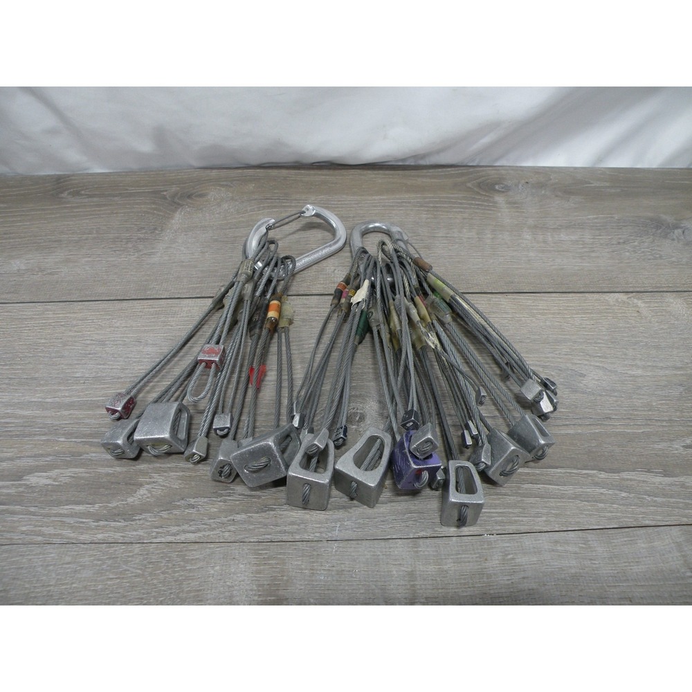 Large Lot Vintage Climbing Nuts Chocks Wires Rack Black Diamond & Mixed Gear